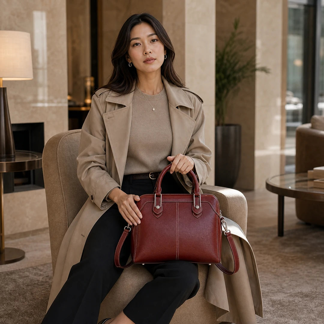 bolsa-feminina-valentina-estruturada-vermelho-em-uso