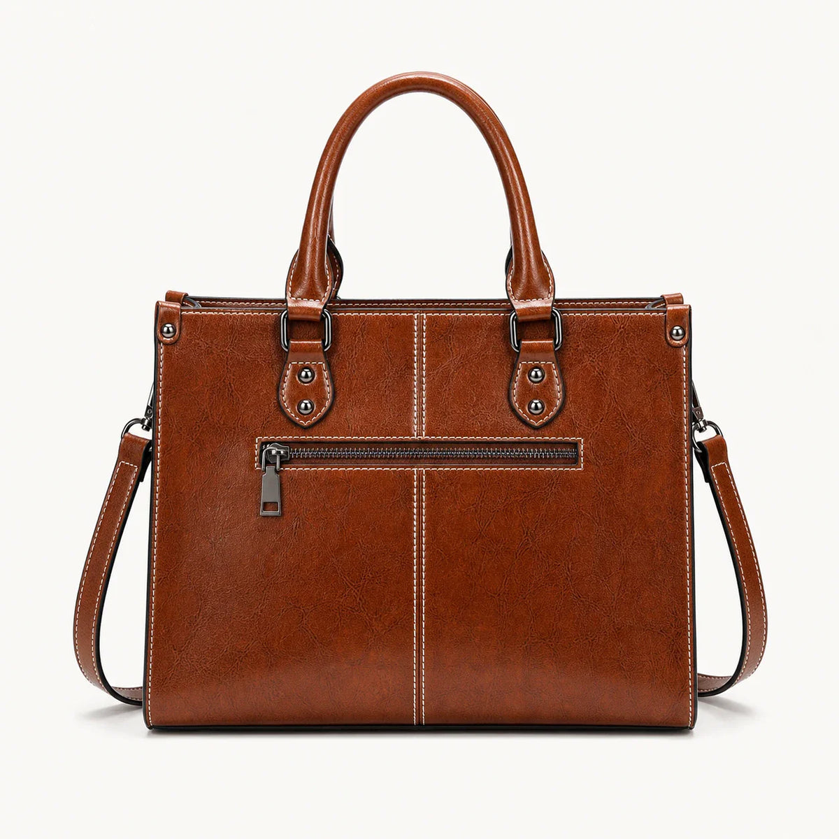 bolsa-feminina-mirela-estruturada-marrom-cafe-elegante-em-uso