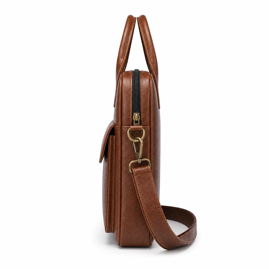 bolsa-feminina-para-notebook-elan-nylon-marrom-expansivel-vista-lateral