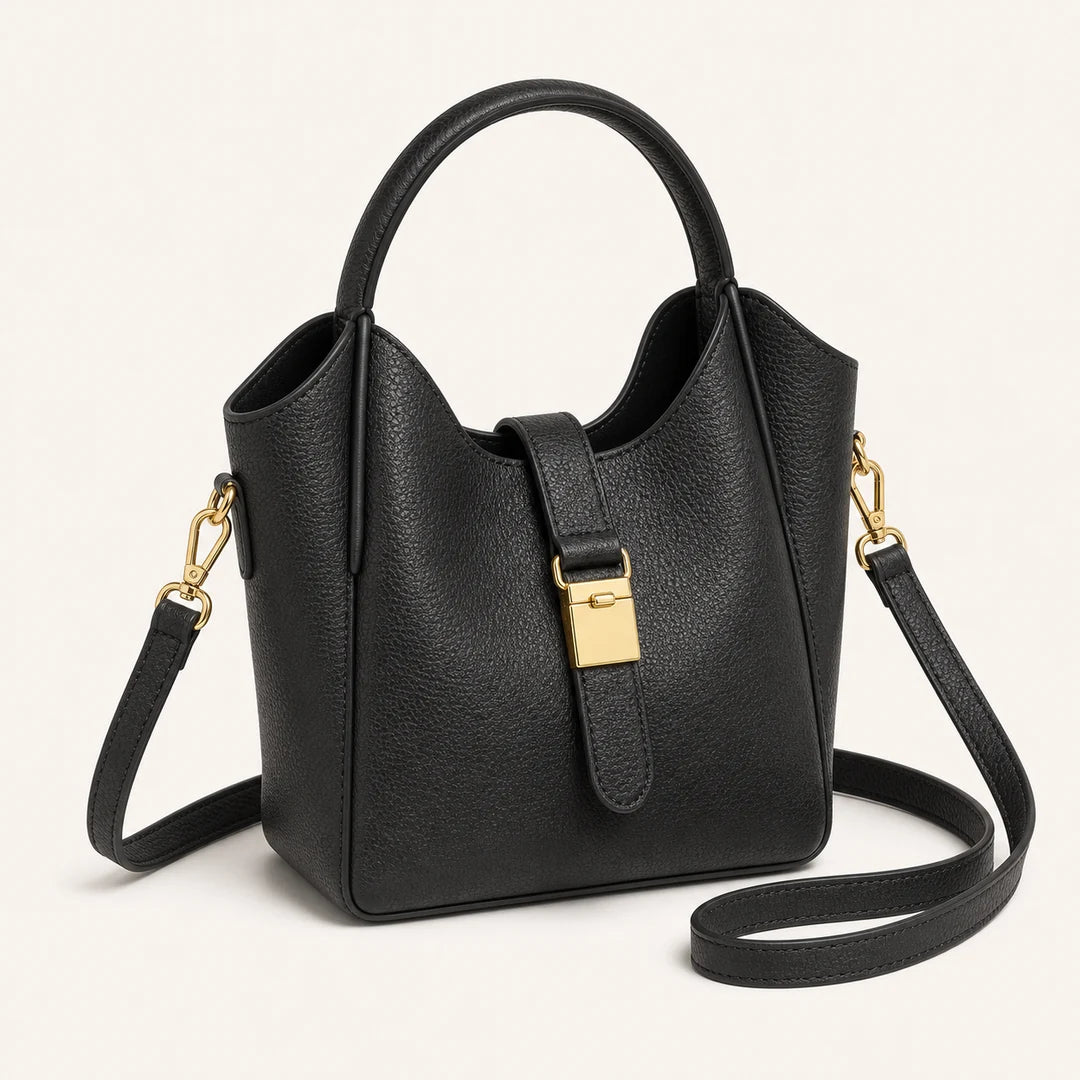bolsa-saco-feminina-transversal-siena-bucket-preto-sofisticada-em-uso