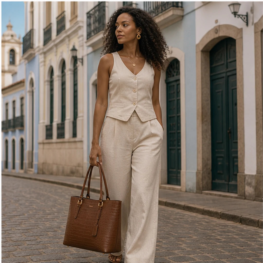 kit-bolsa-feminina-martina-pecas-tote-caramelo-em-uso